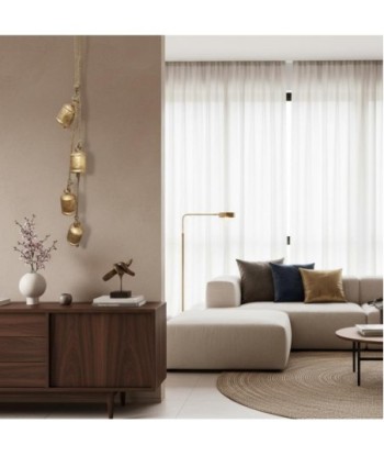 Móvil colgante de metal dorado con 4 cencerros para decoración