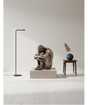 Figura Hombre Cabeza S/Rodillas en Resina, Estilo Clásico, Decoración Moderna