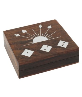 Caja de Madera para Juegos de Cartas y Dados - Estilo Clásico