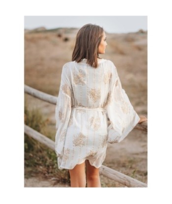 Kimono Rosa Mujer Estampado, Chaqueta Larga de Viscosa 100%, Moda Isla Bonita Ibiza Style, Kimono Elegante para