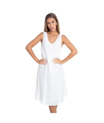 Vestido Blanco Midi de Mujer - Estilo Ibiza, 100% Algodón, Perfecto para Fiesta y Ocasiones Especiales, Moda Mujer