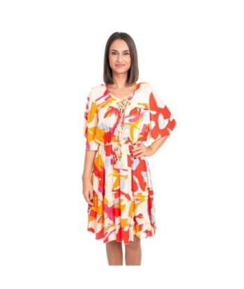 Vestido Corto Blanco Estampado para Mujer - Moda Isla Bonita - Elegante y Fresco para Ocasiones Especiales y Uso