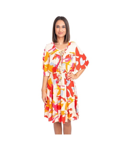 Vestido Corto Blanco Estampado para Mujer - Moda Isla Bonita - Elegante y Fresco para Ocasiones Especiales y Uso