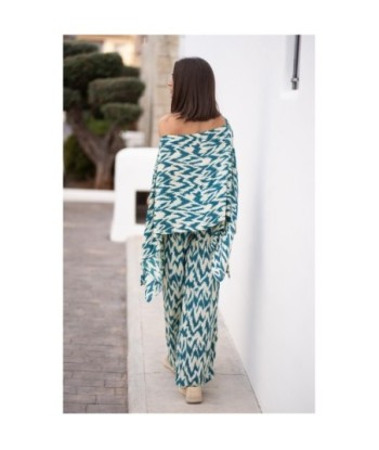 Pañuelo Azul Estampado para Mujer - Accesorios de Moda, Bufanda Ligera, Ideal para Primavera y Verano, 100% Viscosa,