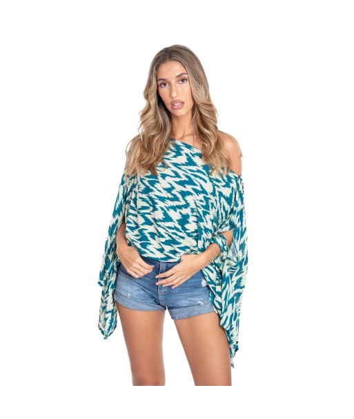 Blusa Multicolor Mujer Elegante para Fiesta - Camisa de Manga Larga Asimétrica - Moda Mujer Isla Bonita Boutique
