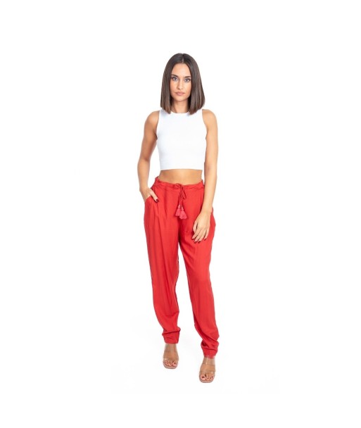 Pantalón Azul Liso para Mujer - Ropa de Moda Invierno, Tiro Medio, Viscosa 100%, Ideal para Ocasiones Casual y