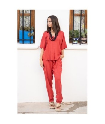 Pantalón Azul Liso para Mujer - Ropa de Moda Invierno, Tiro Medio, Viscosa 100%, Ideal para Ocasiones Casual y