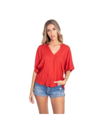 Blusa Naranja de Viscosa 100% para Mujer - Elegante, Manga Larga, Ideal para Fiesta y Ocasiones Especiales - Moda