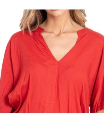 Blusa Naranja de Viscosa 100% para Mujer - Elegante, Manga Larga, Ideal para Fiesta y Ocasiones Especiales - Moda