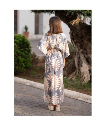 Vestido Largo Midi Azul Estampado para Mujer - Moda Elegante y Versátil para Ocasiones Especiales y Diarias