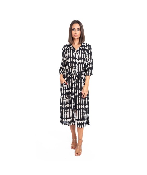 Vestido Largo Midi Verde Estampado Camisero para Mujer - Moda Isla Bonita Glam - Ideal para Fiesta y Ocasiones