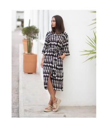 Vestido Largo Midi Verde Estampado Camisero para Mujer - Moda Isla Bonita Glam - Ideal para Fiesta y Ocasiones