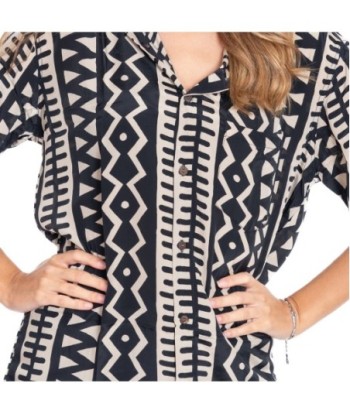 Camisa Beige Mujer Estilo Étnico, Camisa de Viscosa 100% para Ocasiones Informales, Camisa Manga Larga, Ropa de