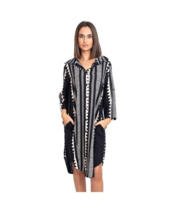 Vestido Largo Camisero Multicolor para Mujer - Moda Étnica Isla Bonita - Vestido Midi Elegante para Fiesta y Ocasiones