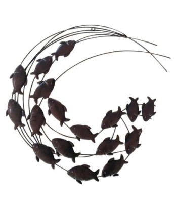 Adorno de Pared Decorativo Peces para Jardín y Terraza, Estilo Moderno y Elegante, Perfecto para Decorar Espacios