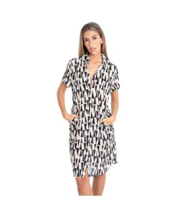Vestido Corto Mujer Estampado Azul Moda Isla Bonita Glam - Elegante y Versátil para Fiesta y Ocasiones Especiales