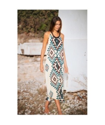 Vestido Largo Midi Azul Estampado para Mujer - Moda Elegante, Hombros Descubiertos, Perfecto para Fiesta y Ocasiones