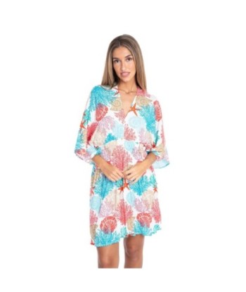 Vestido Corto de Mujer Crudo - Moda Isla Bonita Sun and Sand - Vestido Elegante para Ocasiones Especiales - Ropa