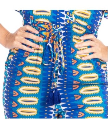 Mono Mujer Elegante Azul Estampado - Mono Deportivo y de Fiesta - Ropa Yoga y Body Sexy para Ocasiones Especiales