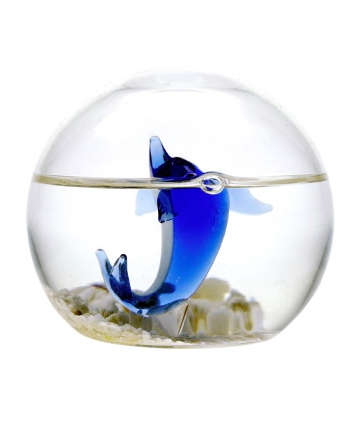 Bola Vida Marina Delfín Decorativa para Oficina, Pisapapeles Náutico de Vidrio, Regalo Original para Amantes