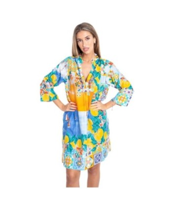 Kurta Azul para Mujer - Moda Islámica, Estilo Tropical, 100% Algodón, Ideal para Verano, Ropa Casual y Elegante,