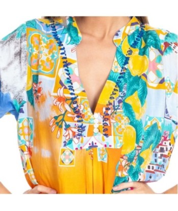 Kurta Azul para Mujer - Moda Islámica, Estilo Tropical, 100% Algodón, Ideal para Verano, Ropa Casual y Elegante,
