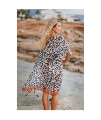 Poncho Crudo Mujer - Estilo Animal Print, Abrigo Ligero de Algodón para Otoño e Invierno, Ropa de Moda para Mujer