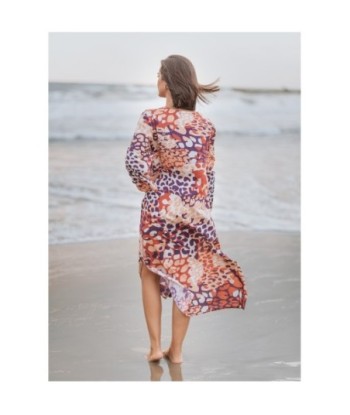 Vestido Largo Midi Azul Asimétrico para Mujer - Moda Isla Bonita Animal Print, Ideal para Fiesta y Ocasiones Especiales