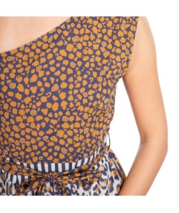 Vestido Largo Midi Azul Estampado Animal Print para Mujer - Elegante y Versátil para Ocasiones Especiales y Diarias