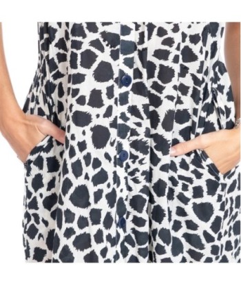 Vestido Largo Midi Azul para Mujer - Moda Elegante, Estampado Animal Print, Ideal para Fiesta y Ocasiones Especiales