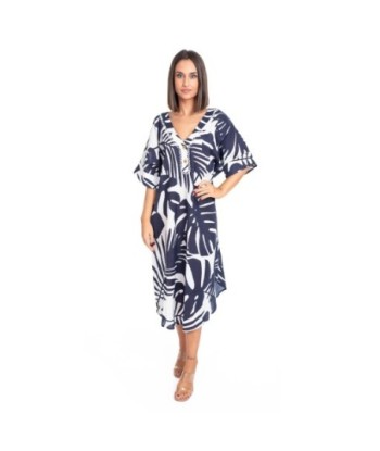 Vestido Largo Azul para Mujer - Estilo Elegante, Diseño Tropical, Perfecto para Fiesta o Verano - Moda Isla Bonita