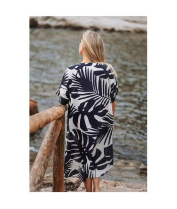 Vestido Largo Azul para Mujer - Estilo Elegante, Diseño Tropical, Perfecto para Fiesta o Verano - Moda Isla Bonita