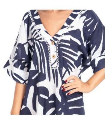 Vestido Largo Azul para Mujer - Estilo Elegante, Diseño Tropical, Perfecto para Fiesta o Verano - Moda Isla Bonita