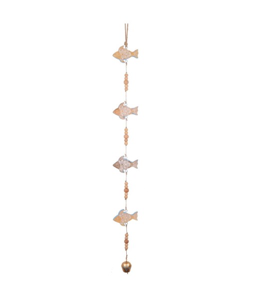 Colgante de Peces de Madera para Decoración Náutica, Accesorio de Estilo Marítimo para el Hogar