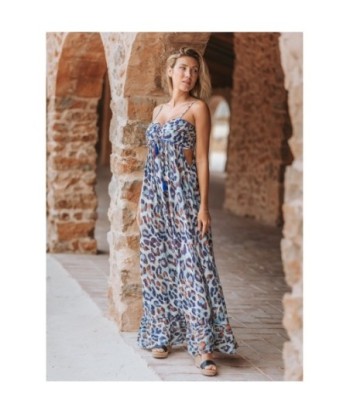 Vestido Largo Midi Blanco Estampado Animal Print para Mujer - Moda Elegante y Versátil para Ocasiones Especiales