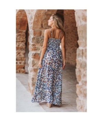 Vestido Largo Midi Blanco Estampado Animal Print para Mujer - Moda Elegante y Versátil para Ocasiones Especiales