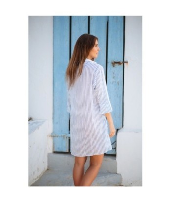 Vestido Corto Camisero Estampado Azul para Mujer - Ropa de Moda Elegante, Ideal para Fiesta y Ocasiones Especiales