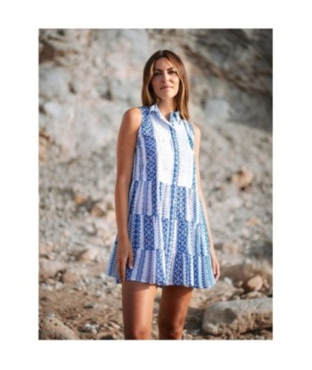 Vestido Corto Blanco Estampado para Mujer - Moda Mujer Elegante, Ideal para Fiesta y Ocasiones Especiales - Ropa
