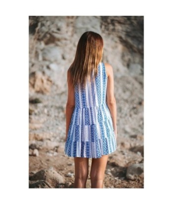 Vestido Corto Blanco Estampado para Mujer - Moda Mujer Elegante, Ideal para Fiesta y Ocasiones Especiales - Ropa