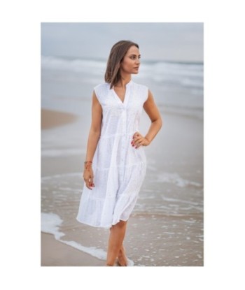 Vestido Corto Crudo Camisero para Mujer - Moda Isla Bonita Ibiza Style - Ropa de Verano Elegante y Casual - Vestidos