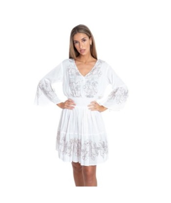 Vestido Corto Crudo para Mujer - Estilo Ibiza, Camisero, Tirantes, Perfecto para Ocasiones Especiales y Casual
