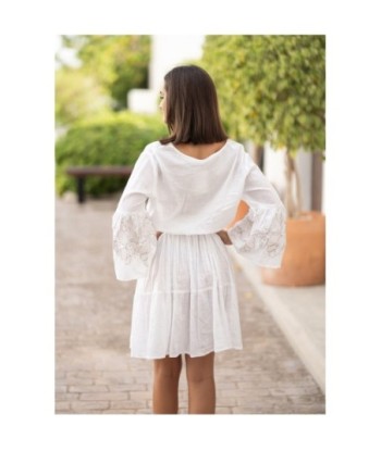 Vestido Corto Crudo para Mujer - Estilo Ibiza, Camisero, Tirantes, Perfecto para Ocasiones Especiales y Casual