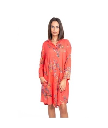 Vestido Corto Mujer Algodón Azul Camisero Estilo Tropical para Fiesta y Ocasiones Especiales - Moda Isla Bonita