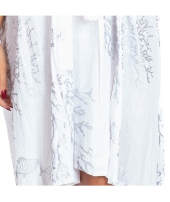 Vestido Corto Crudo para Mujer - Estilo Ibiza, Ropa de Moda Mujer, Vestido Elegante para Fiesta, 100% Algodón,