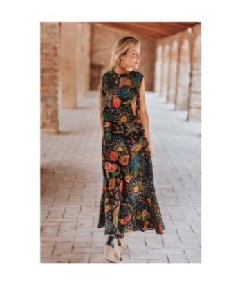 Vestido Largo Midi Blanco para Mujer - Elegante, Con Estampado, Ideal para Fiesta y Ocasiones Especiales - Moda