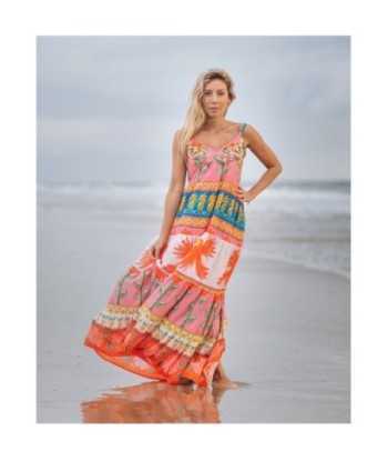 Vestido Largo Midi Multicolor para Mujer - Moda Elegante, Estampado Único, Ideal para Fiesta y Ocasiones Especiales,
