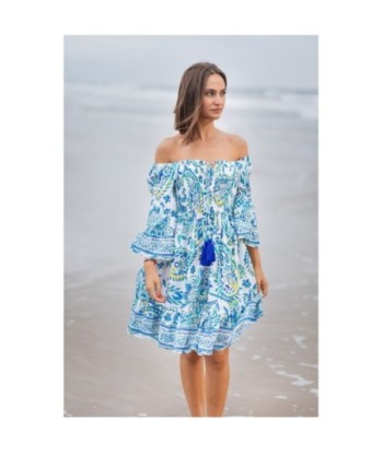 Vestido Corto Blanco para Mujer - Moda Isla Bonita Boheme, Estilo Tropical, Perfecto para Fiesta y Ocasiones Especiales