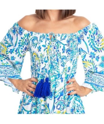 Vestido Corto Blanco para Mujer - Moda Isla Bonita Boheme, Estilo Tropical, Perfecto para Fiesta y Ocasiones Especiales