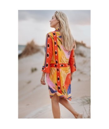Vestido Largo Midi Camisero Mujer Estampado Étnico Azul - Moda Mujer, Elegante, Casual, Ideal para Fiesta y Ocasiones