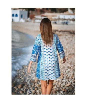 Vestido Corto Camisero Rosa Mujer - Moda Étnica Isla Bonita - Estampado Único para Fiesta y Ocasiones Especiales